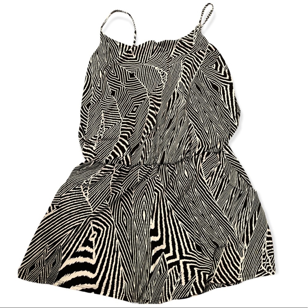 S- Twelve Woman’s romper graphic zebra-inspired print